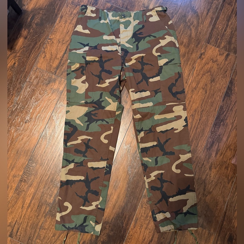 US Army BDU Woodland Camo Trouser Combat Propper Pants Large - Picture 2 of 11